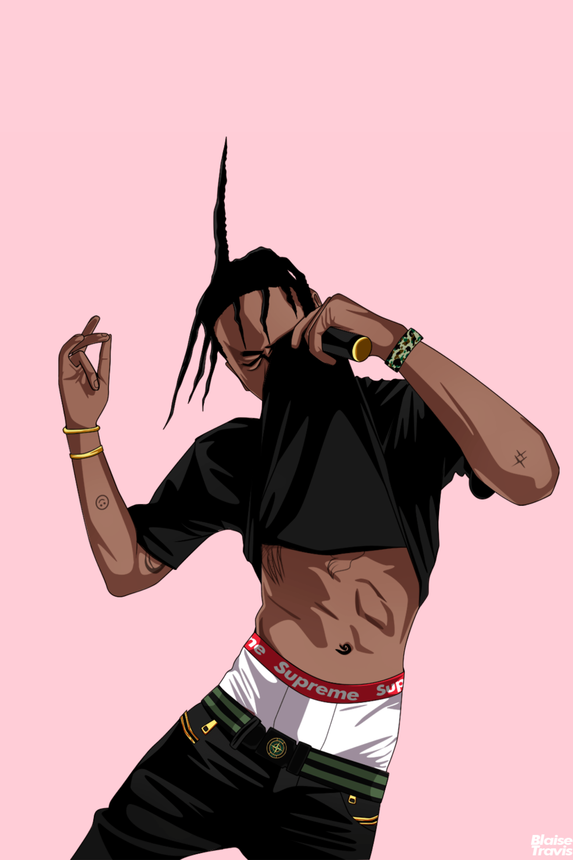 2000x3000 Dope Travis Scott Cartoon .