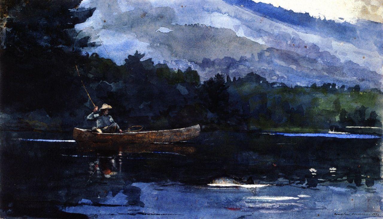 1280x732 Winslow Homer. Adirondack Lake, Blue Monday, 1892. Winslow homer paintings, Winslow homer, Harvard art museum