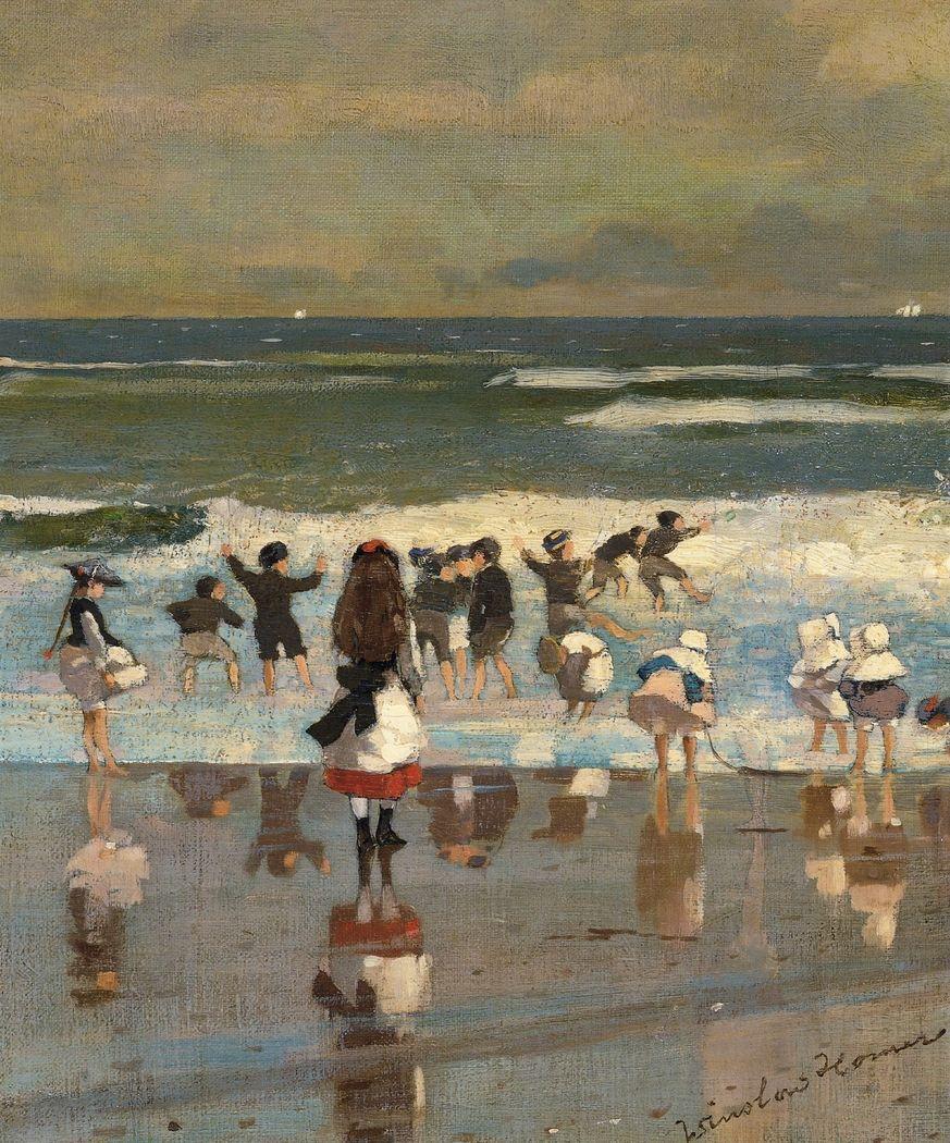 873x1050 Beach Scene Winslow Homer on USEUM