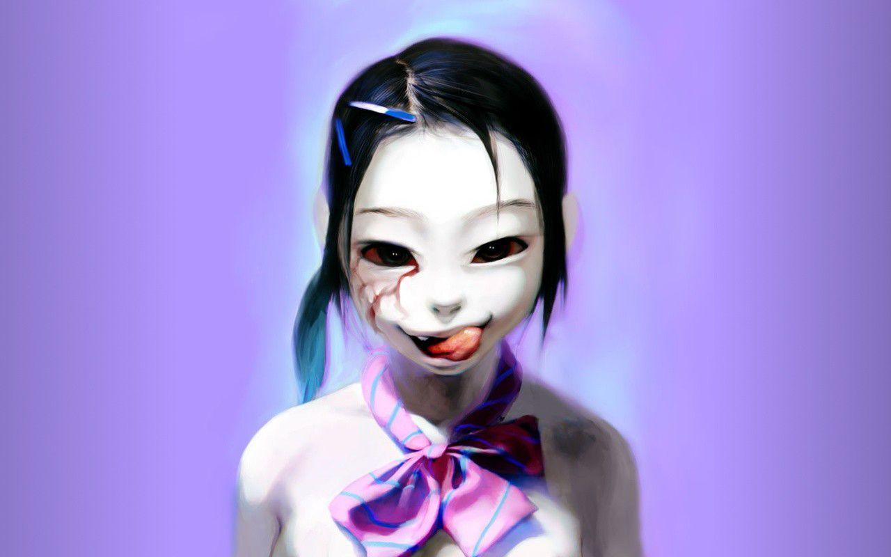 1280x800 Gothic / Dark Art: Asian Gothic Girl, picture nr. 53193