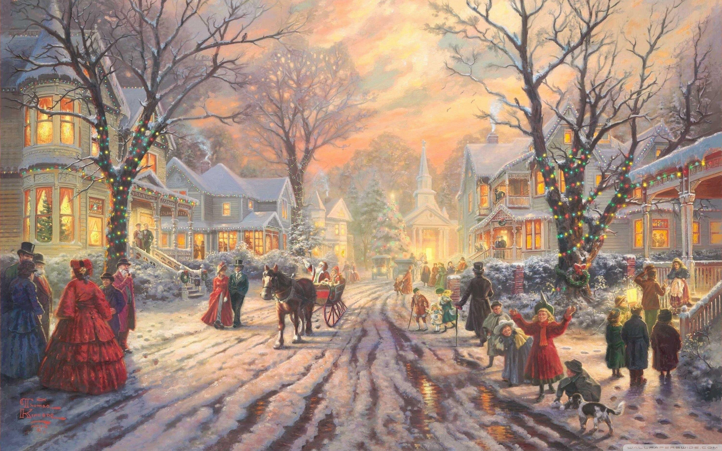 2880x1800 Victorian Christmas Wallpaper background picture