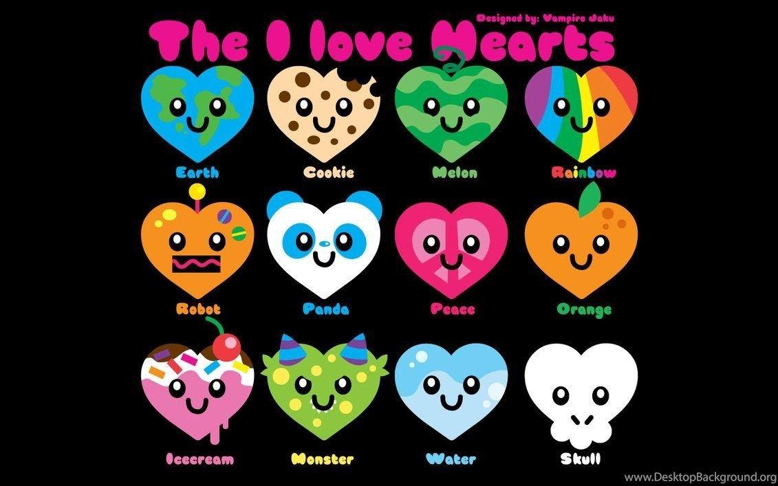 1131x707 The I Love Hearts Wallpaper By VampireJaku Desktop Background