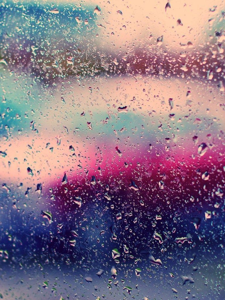 768x1024 Rain on Window iPad wallpaper