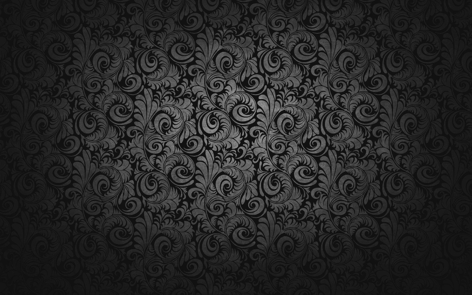 1920x1200 dark floral vector art pattern wallpaper