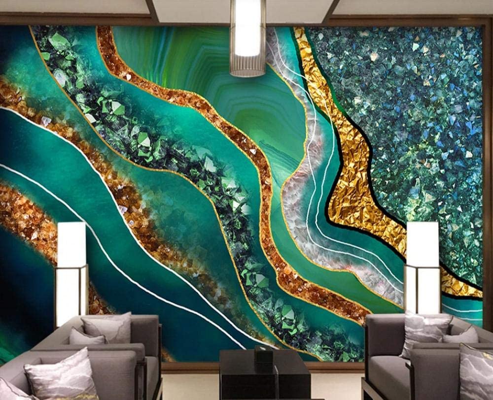 1000x812 Wall Murales 3D Wallpaper Abstract Marbled Green Agate Stone Wallpaper for Walls Living Room Bedroom Tv Background Decorating Wall Art 200cmx140cm