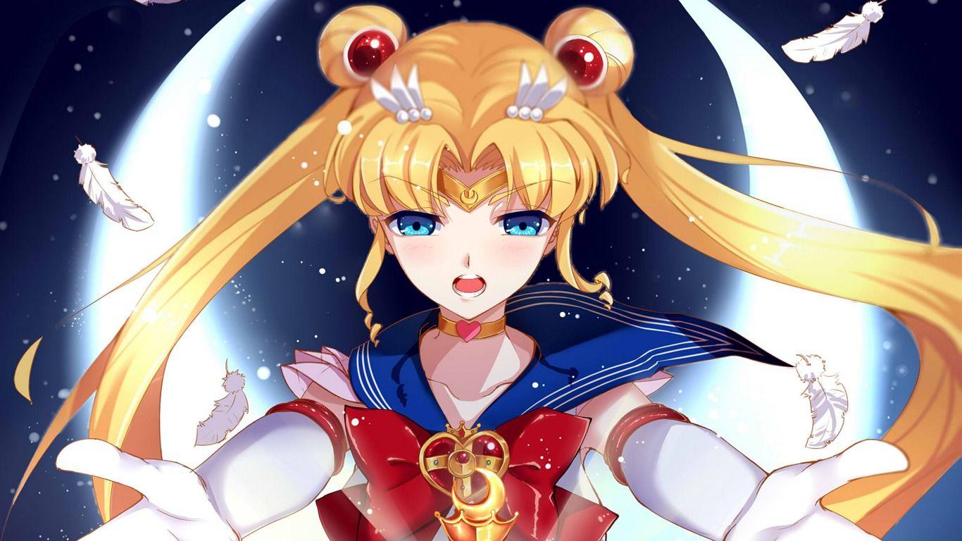 1366x768 Sailor Moon Anime HD Desktop Wallpaper 05