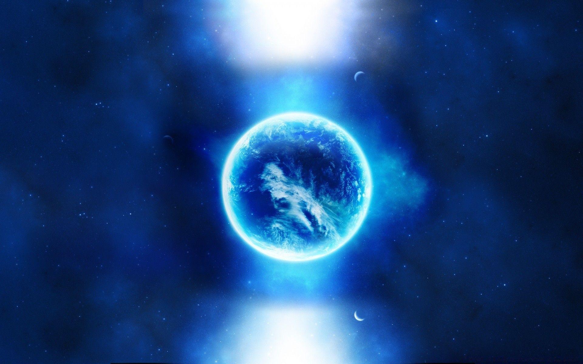 1920x1200 Galaxy Blue Earth Wallpaper