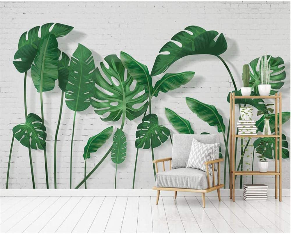 1000x804 Wangxj Wallpaper Modern Simple Small Fresh Tropical Leaves Tv Background Wall Living Room Bedroom Mural 3D Wallpaper 350X250Cm