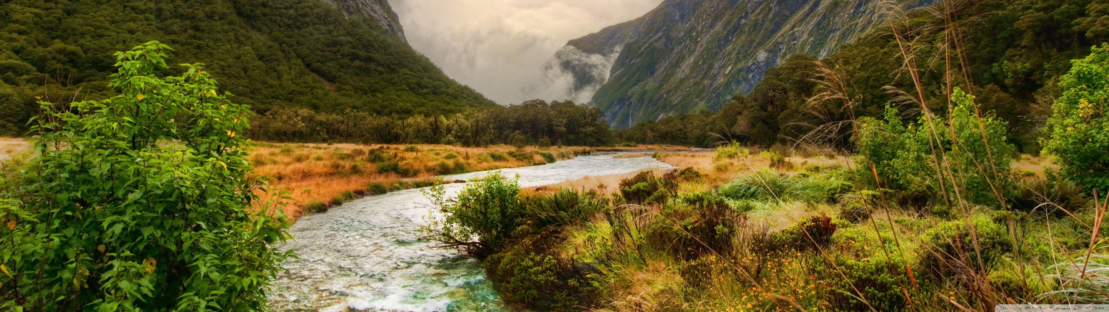 3840x1080 Desktop River Wallpaper