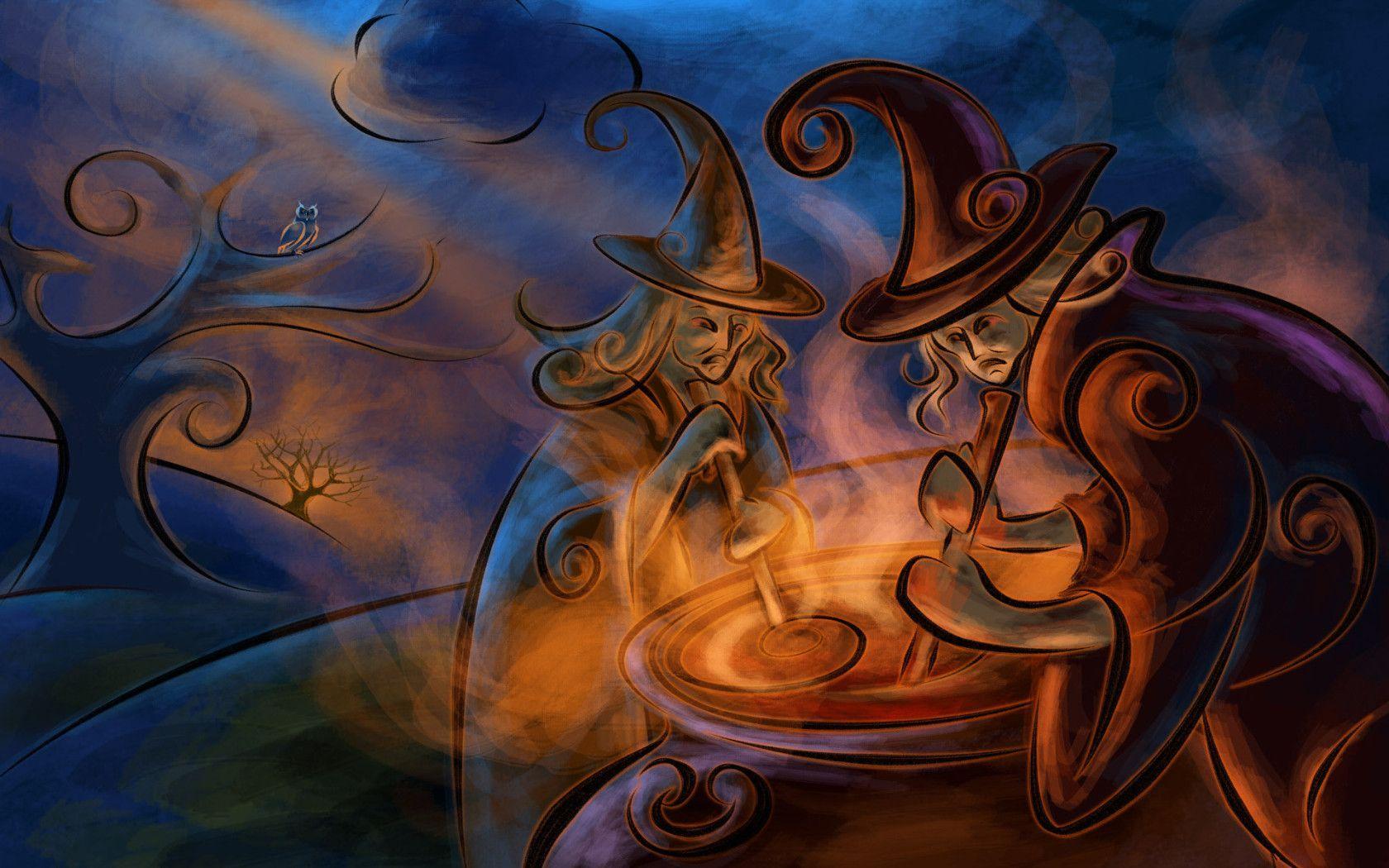1680x1050 Witchcraft Magic Night Cauldron desktop PC and Mac wallpaper. Halloween desktop wallpaper, Scary halloween image, Witch wallpaper