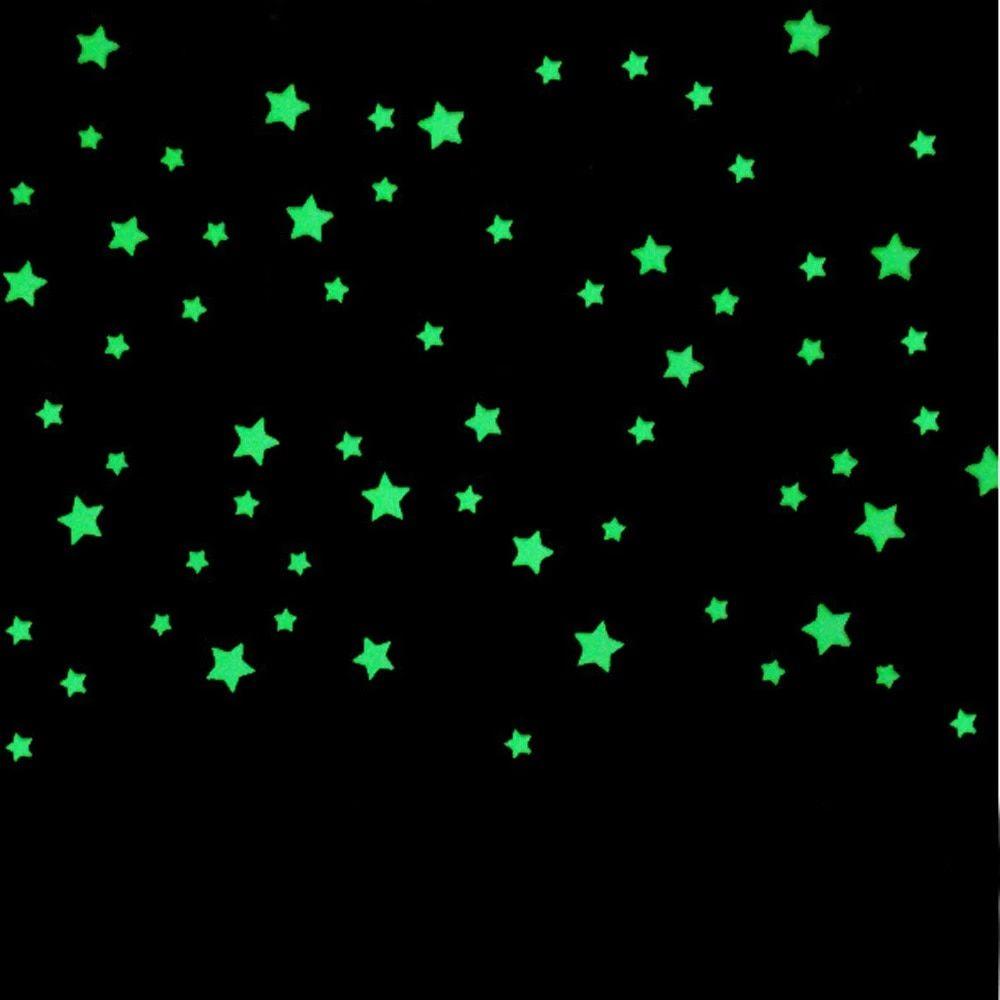 1000x1000 Wallpaper Sticker 100pcs Luminous Wall Stickers Glow Dark Stars Decals Kids Baby Fluorescent Home Wallpaper For Living Room #A. glow in dark stars. wall sticker glowluminous wall stickers