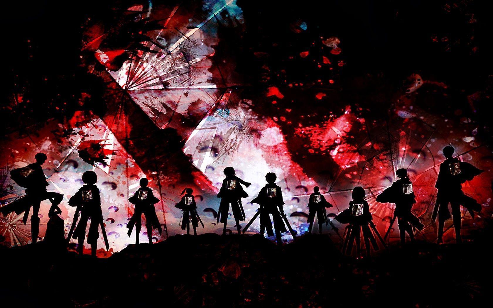 Red Attack On Titan Wallpapers Top Free Red Attack On Titan Backgrounds Wallpaperaccess