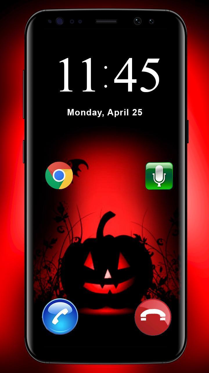 720x1280 Halloween Pumpkin Smile Neon Theme Live Wallpaper for Android