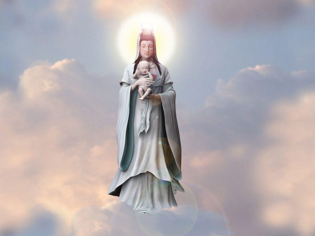 1024x768 Kuan Yin Wallpaper