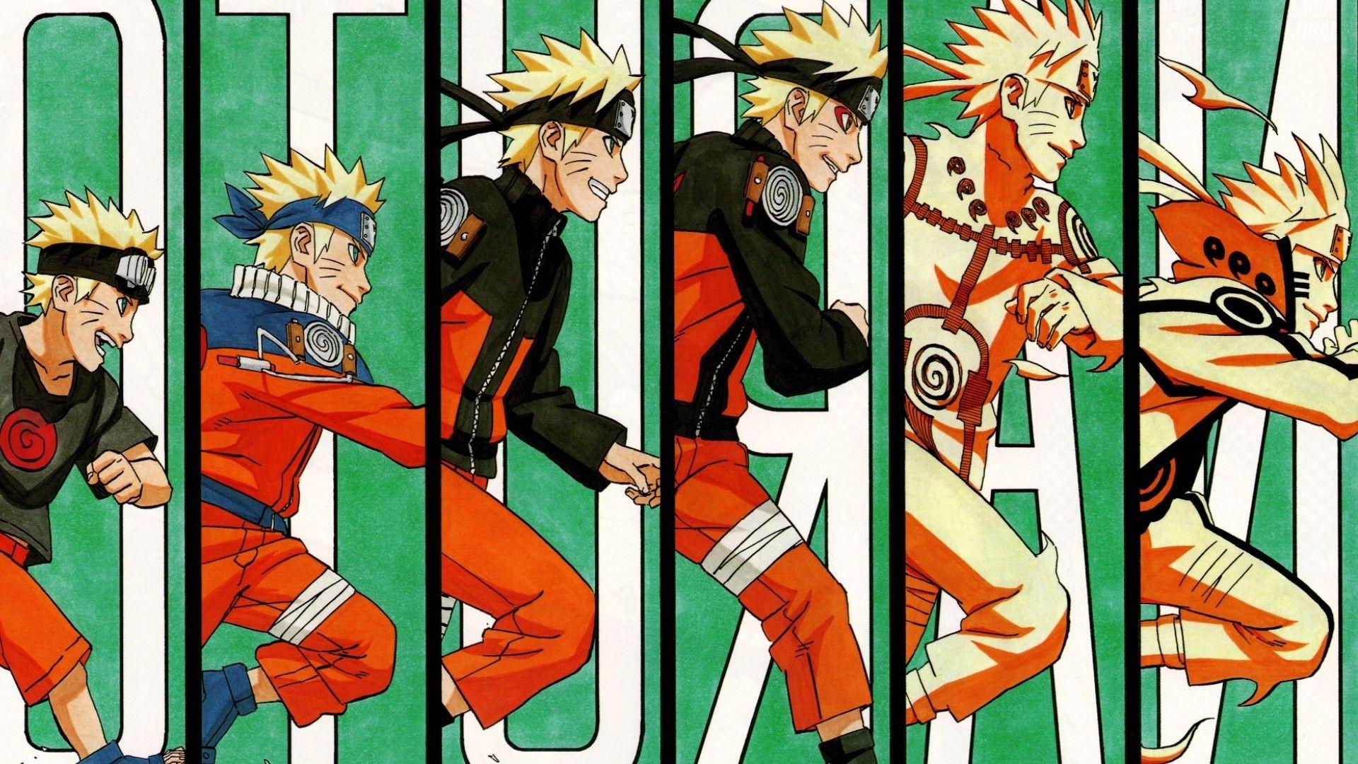 1920x1080 anime, Uzumaki Naruto, Naruto Shippuuden, Panels, Running, Evolution, Manga Wallpaper HD / Desktop and Mobile Background