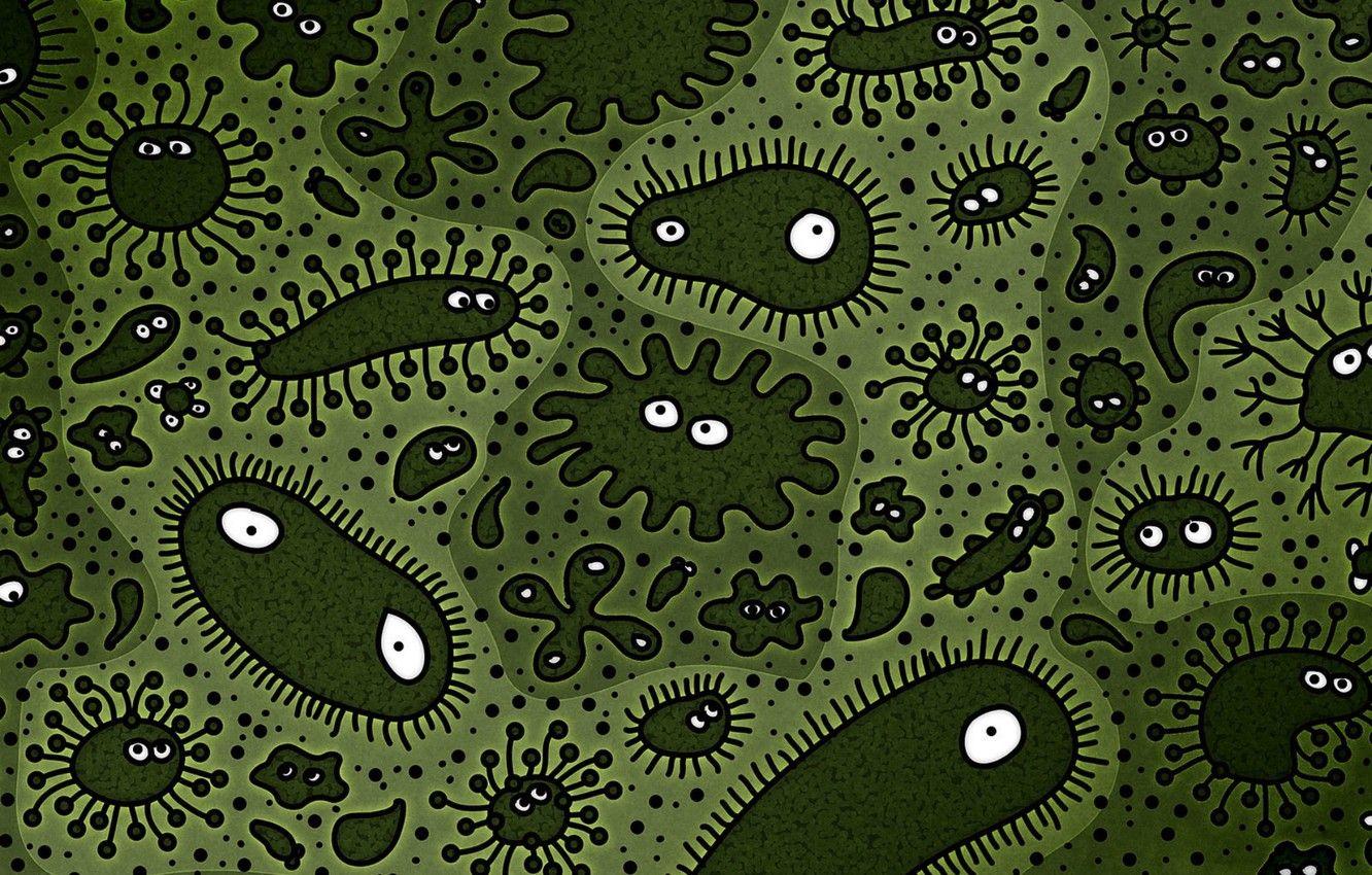 1332x850 Wallpaper green, evil, bacteria, viruses, harmful, arthropods image for desktop, section текстуры