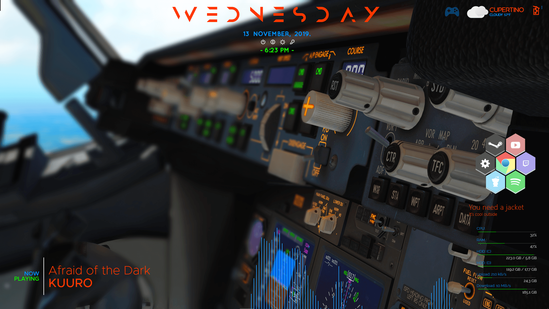 1920x1080 After A Month This Is My Setup (Wallpaper Is From X Plane 11)