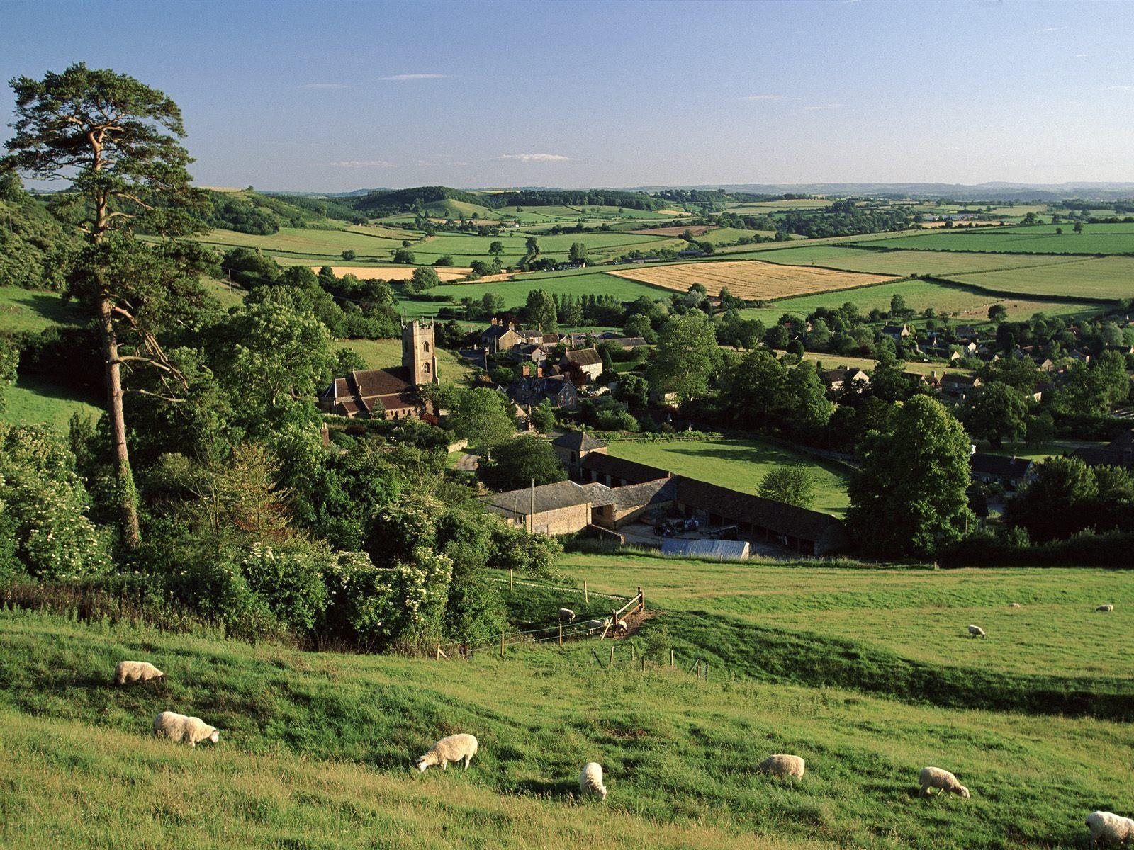 1600x1200 HD Village Picture Wallpaper. Download Free. Somerset england, England countryside, English countryside