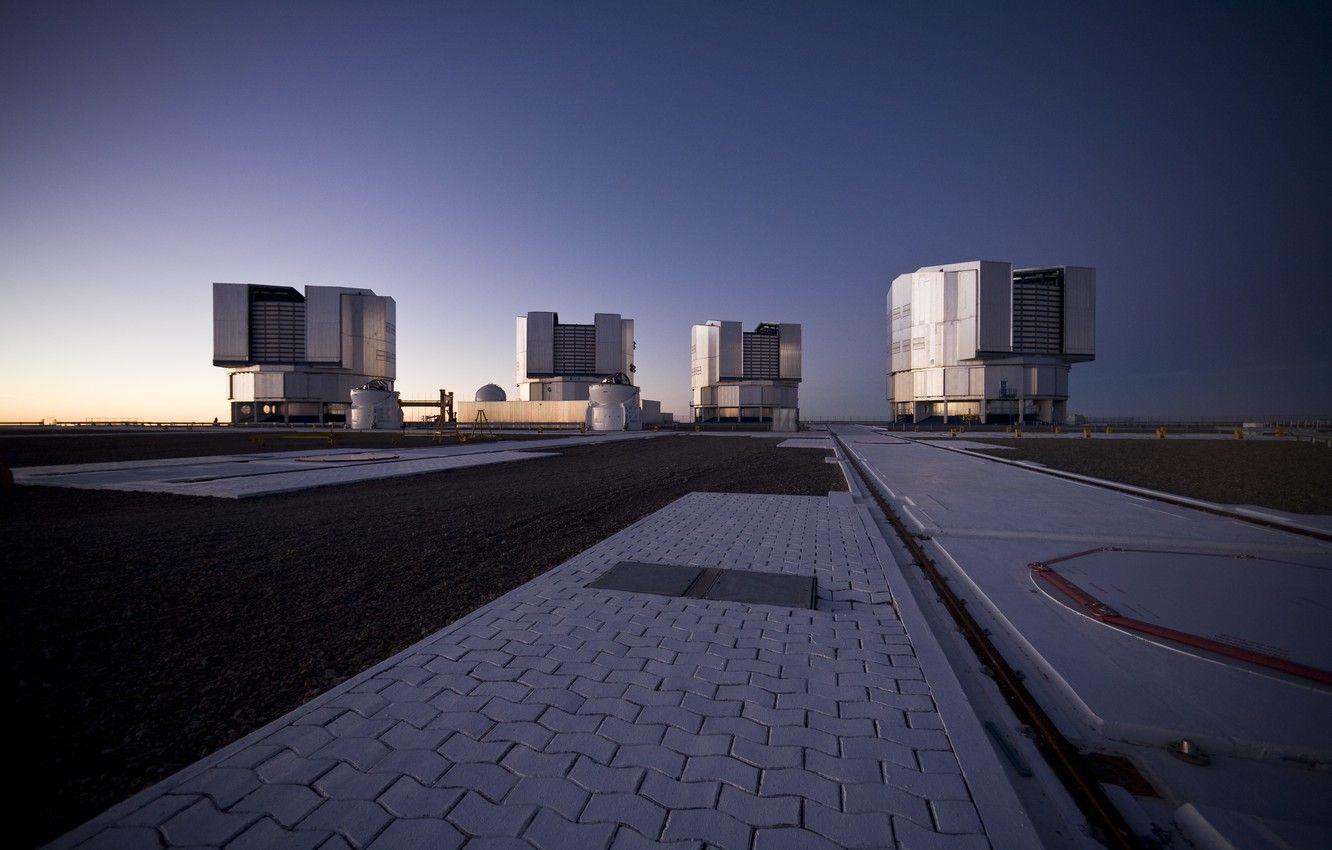 1332x850 Wallpaper platform, Observatory, Chile, after sunset, Paranal Observatory image for desktop, section космос