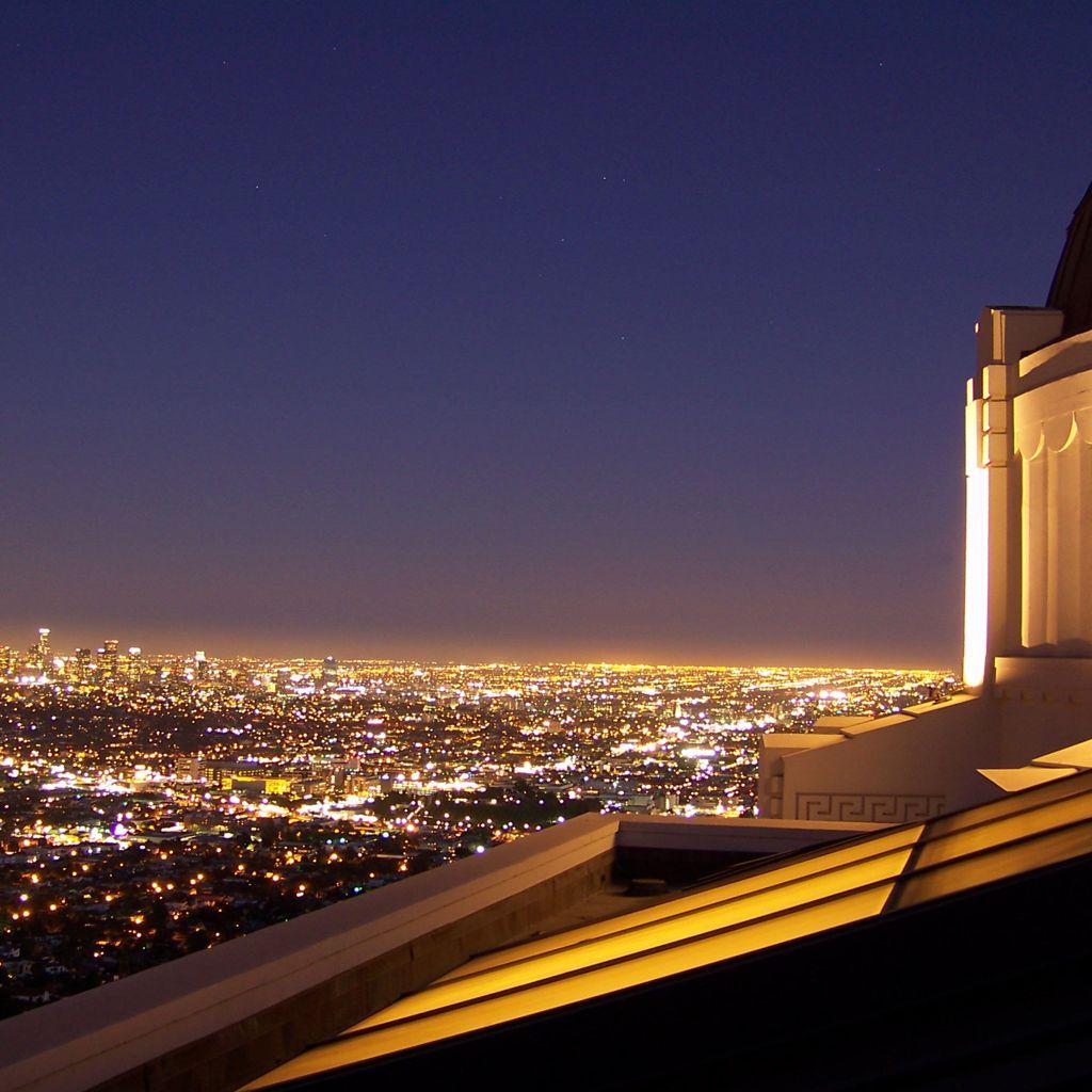 1024x1024 InterfaceLIFT Wallpaper: Downtown La From Griffith Observatory