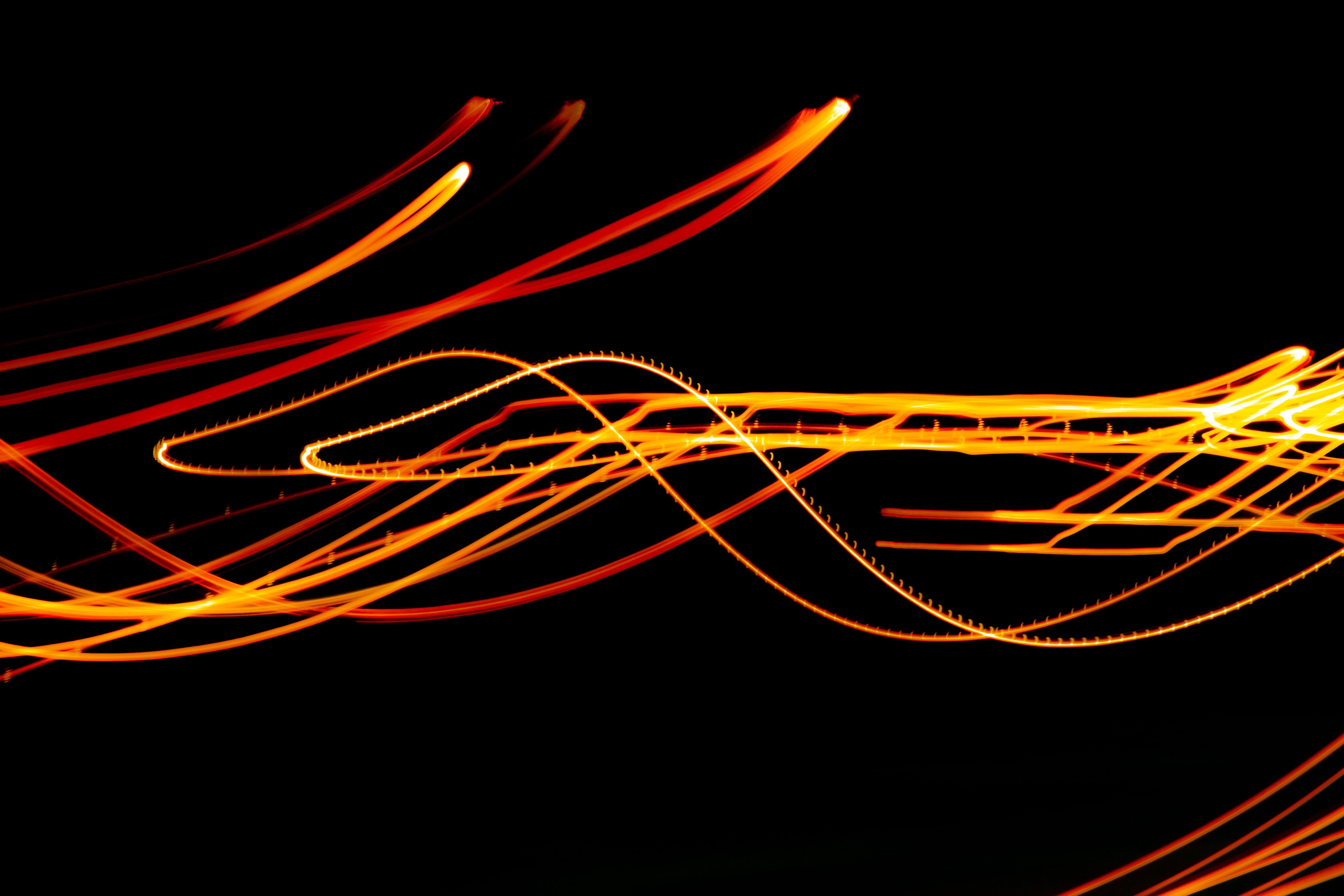 5568x3712 Night Time Headlight on the Highway 4K wallpaper