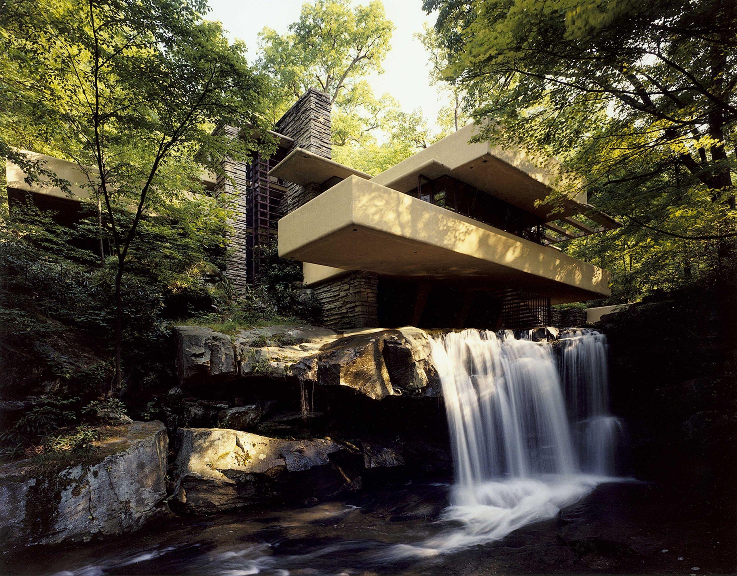 2560x2003 Frank Lloyd Wright Falling Water Wallpaper .
