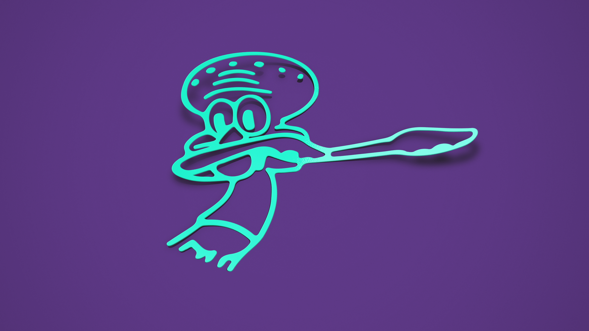 2048x1152 Squidward Dabbing Wallpaper