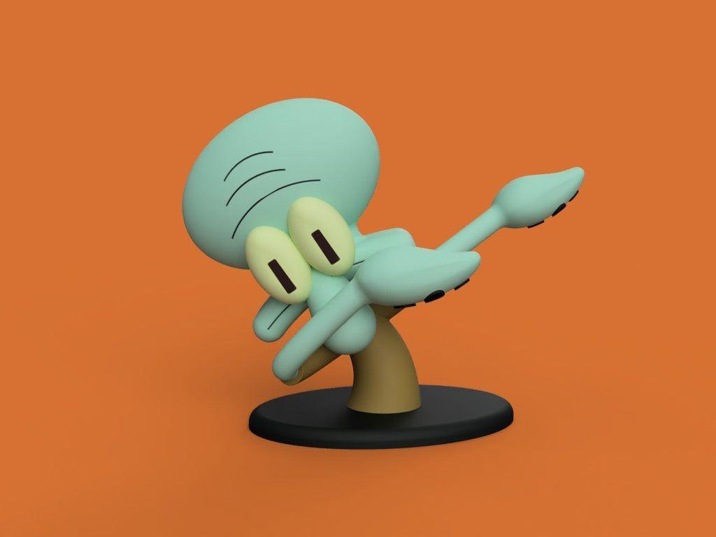 1024x768 Download free STL file Dabbing Squidward • Object to 3D print ・ Cults