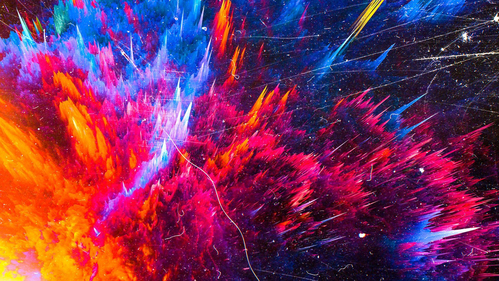 1920x1080 Color Splash Mountains Abstract 4k Laptop Full HD 1080P HD 4k Wallpaper, Image, Background, Photo and Picture