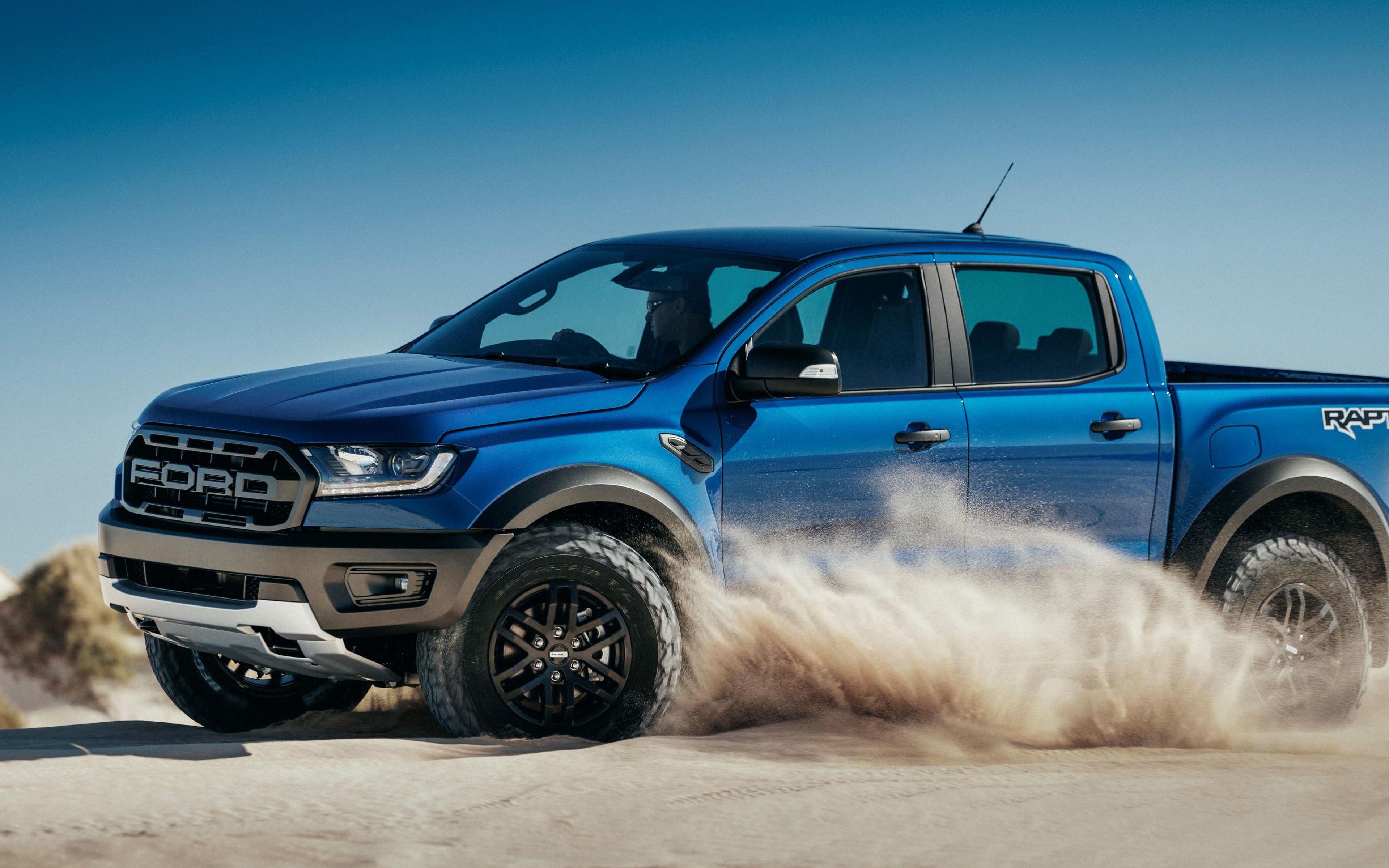 3840x2400 Download wallpaper Ford Ranger Raptor, 4k, new blue pickup truck, American cars, blue Ranger Raptor for desktop with resolution 3840x2400. High Quality HD picture wallpaper