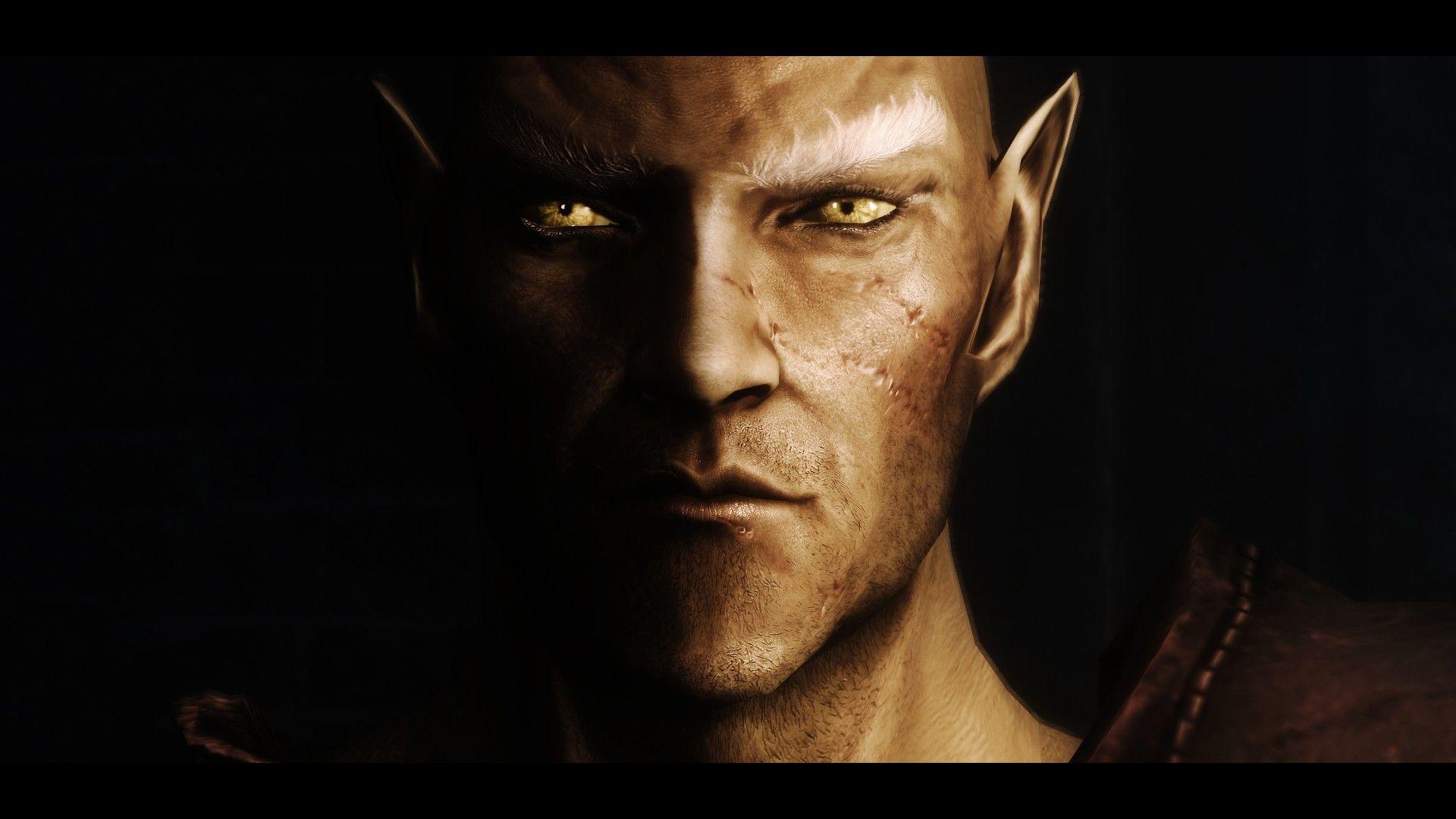 1920x1080 Video games RPG elves yellow eyes High Elf The Elder Scrolls V: Skyrim pc games wallpaperx1080