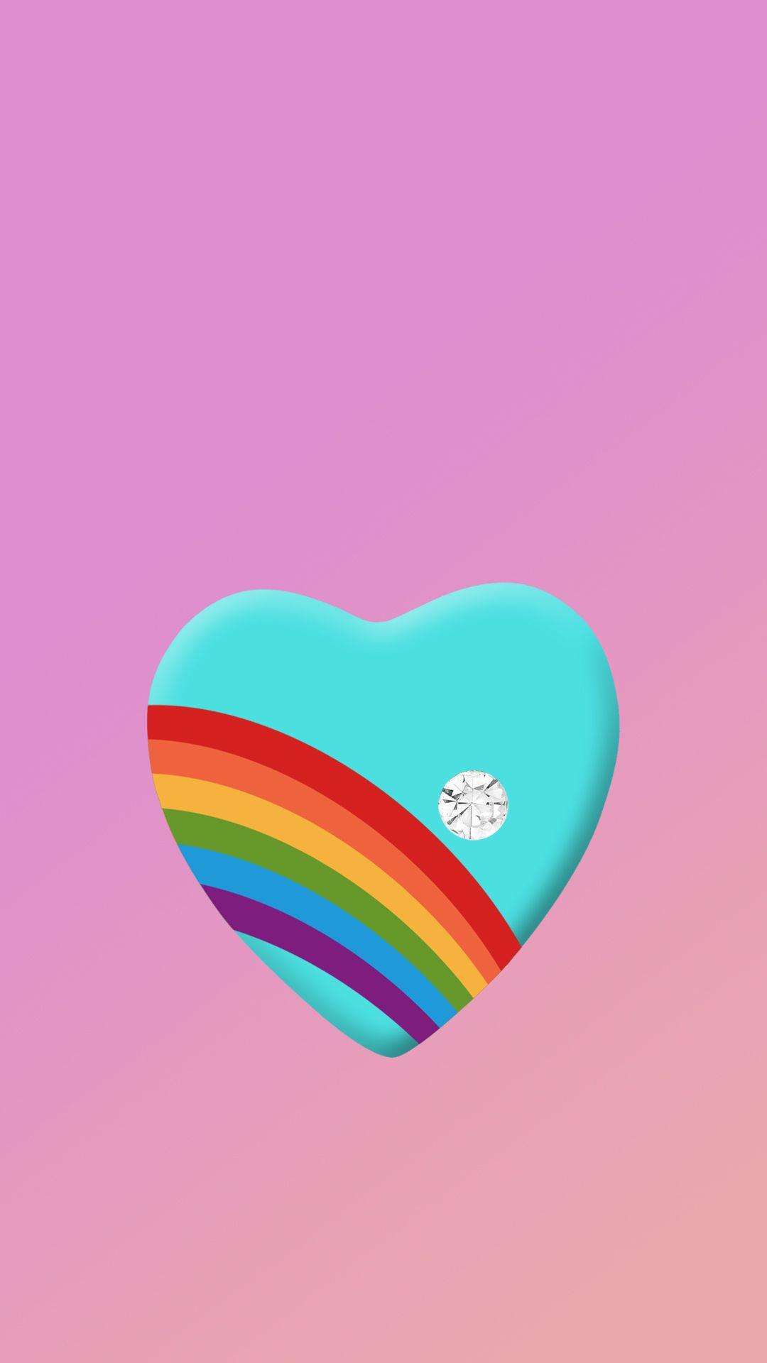 Phone wallpaper background bright pastel heart 3  Heart iphone  wallpaper Rainbow wallpaper Iphone wallpaper pattern