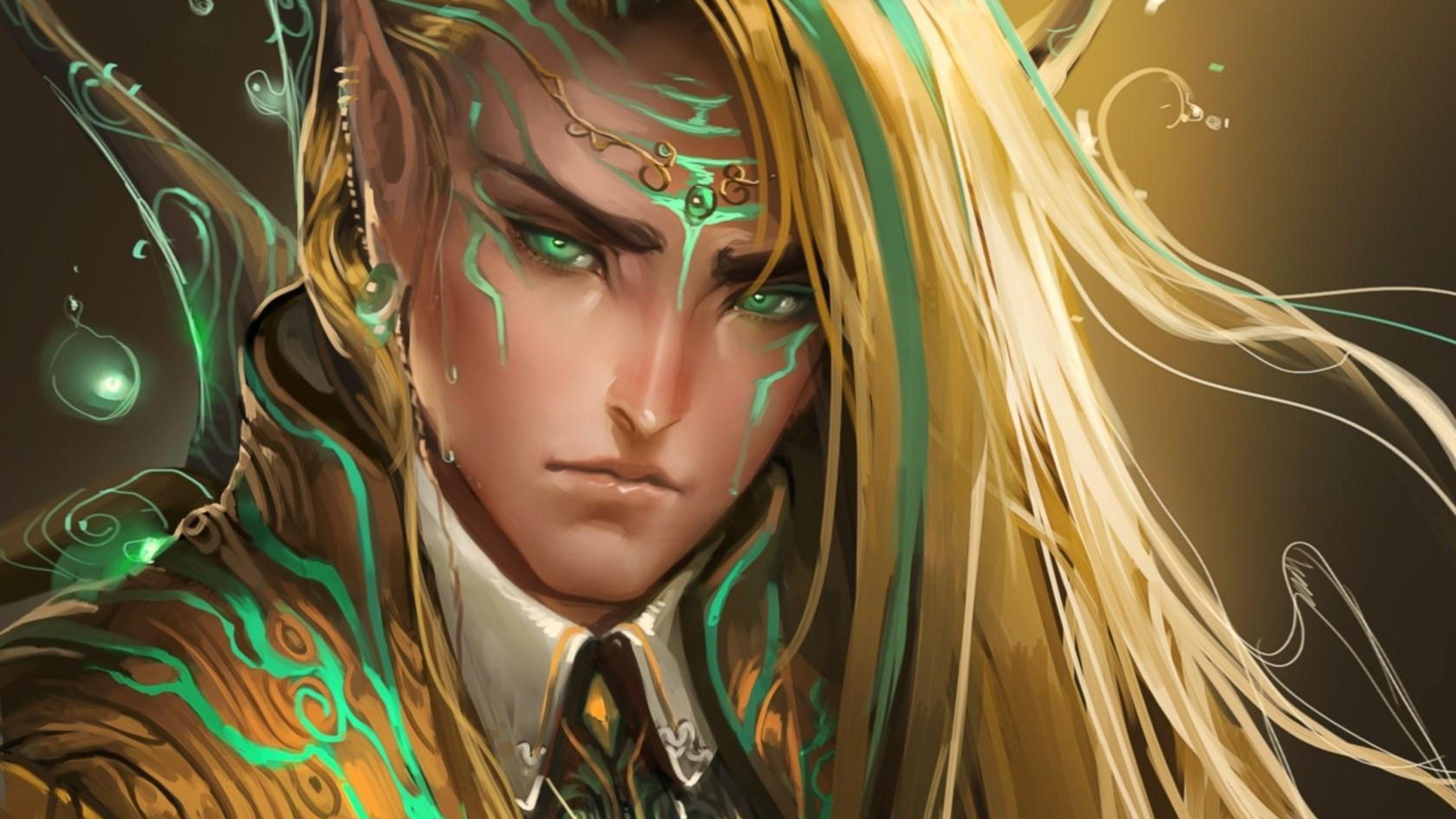 3840x2160 wood elf tree city elf, Fantasy male, Fantasy