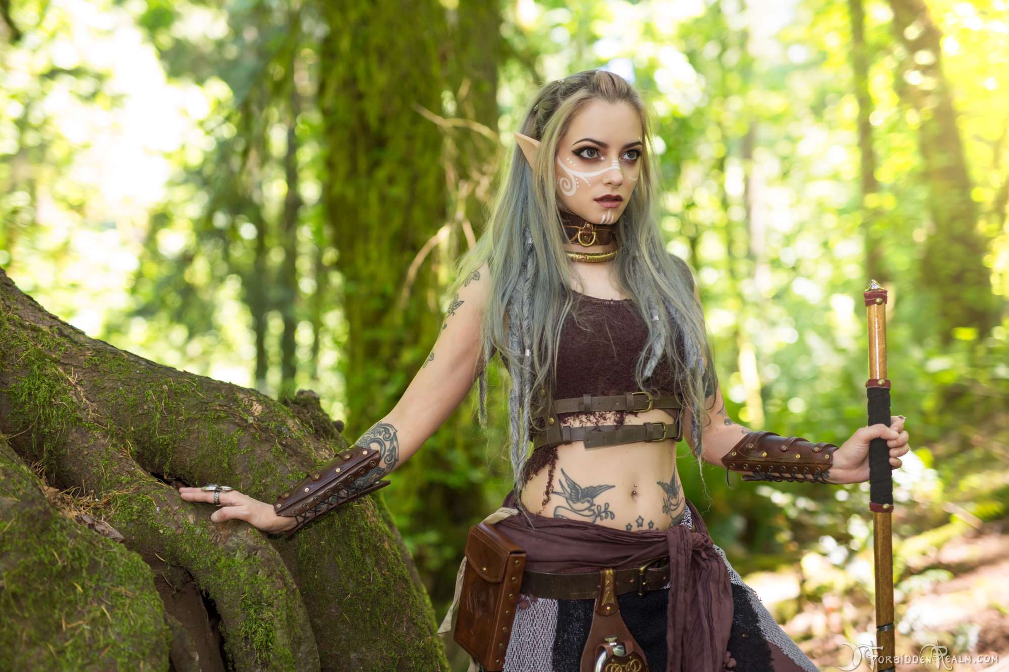 2000x1333 Tattoo Elf Girl Outdoor, HD Girls, 4k Wallpaper, Image, Background, Photo and Picture