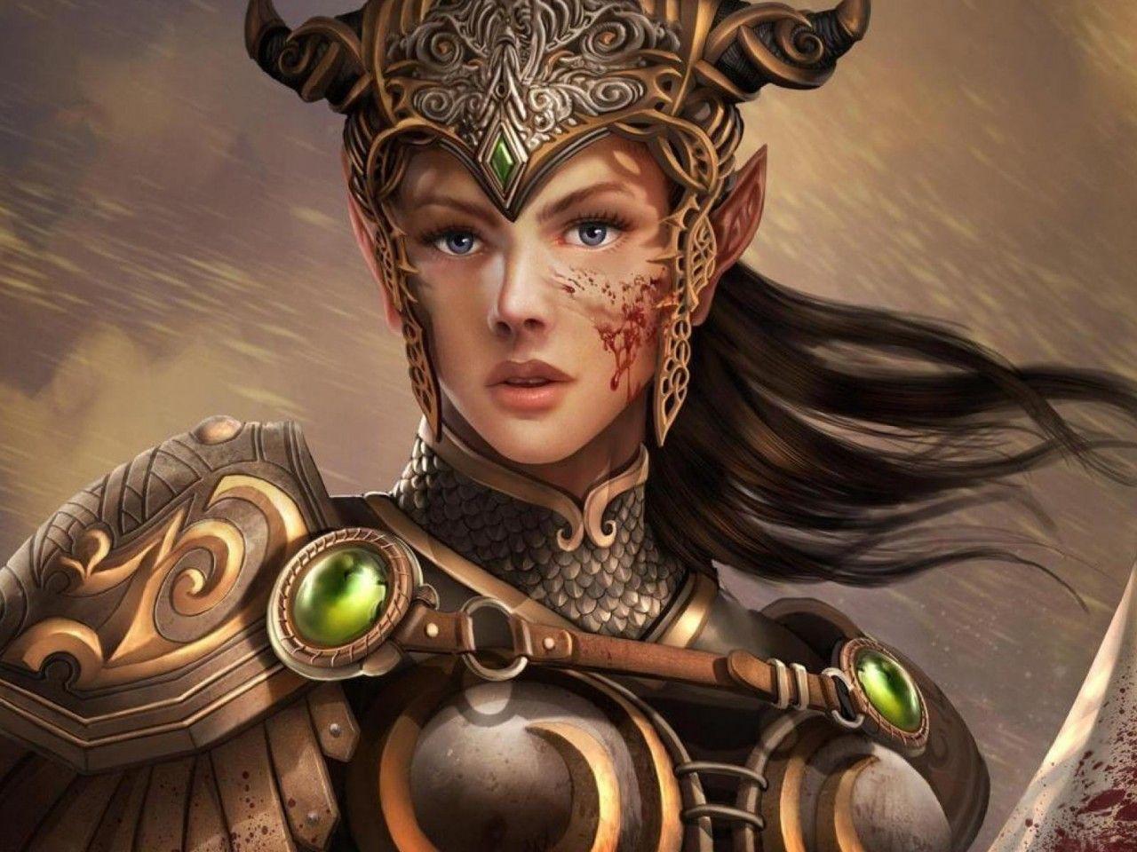 1280x960 Female Elf Warrior HD Wallpaper
