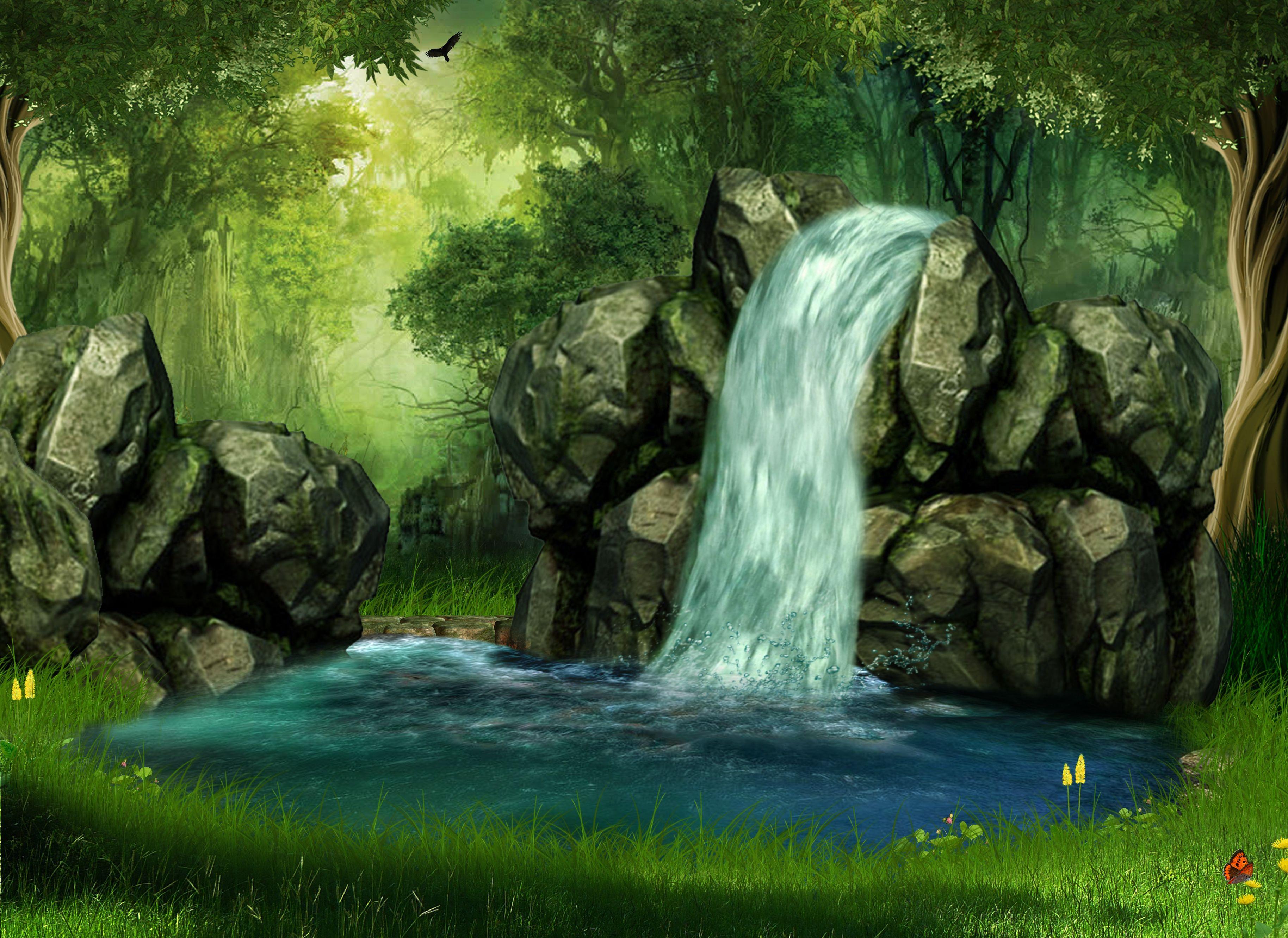 3656x2664 Background Wallpaper Mystical Garden .