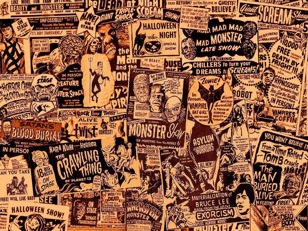 1024x768 Halloween Monster Wallpaper