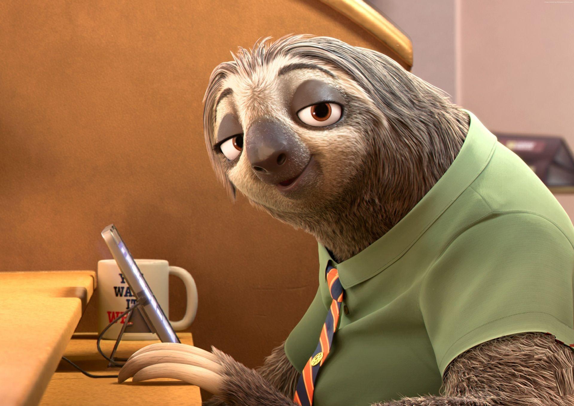 1920x1357 Photos Zootopia, Sloth Cartoons 3D Graphics Staring 1920x1357