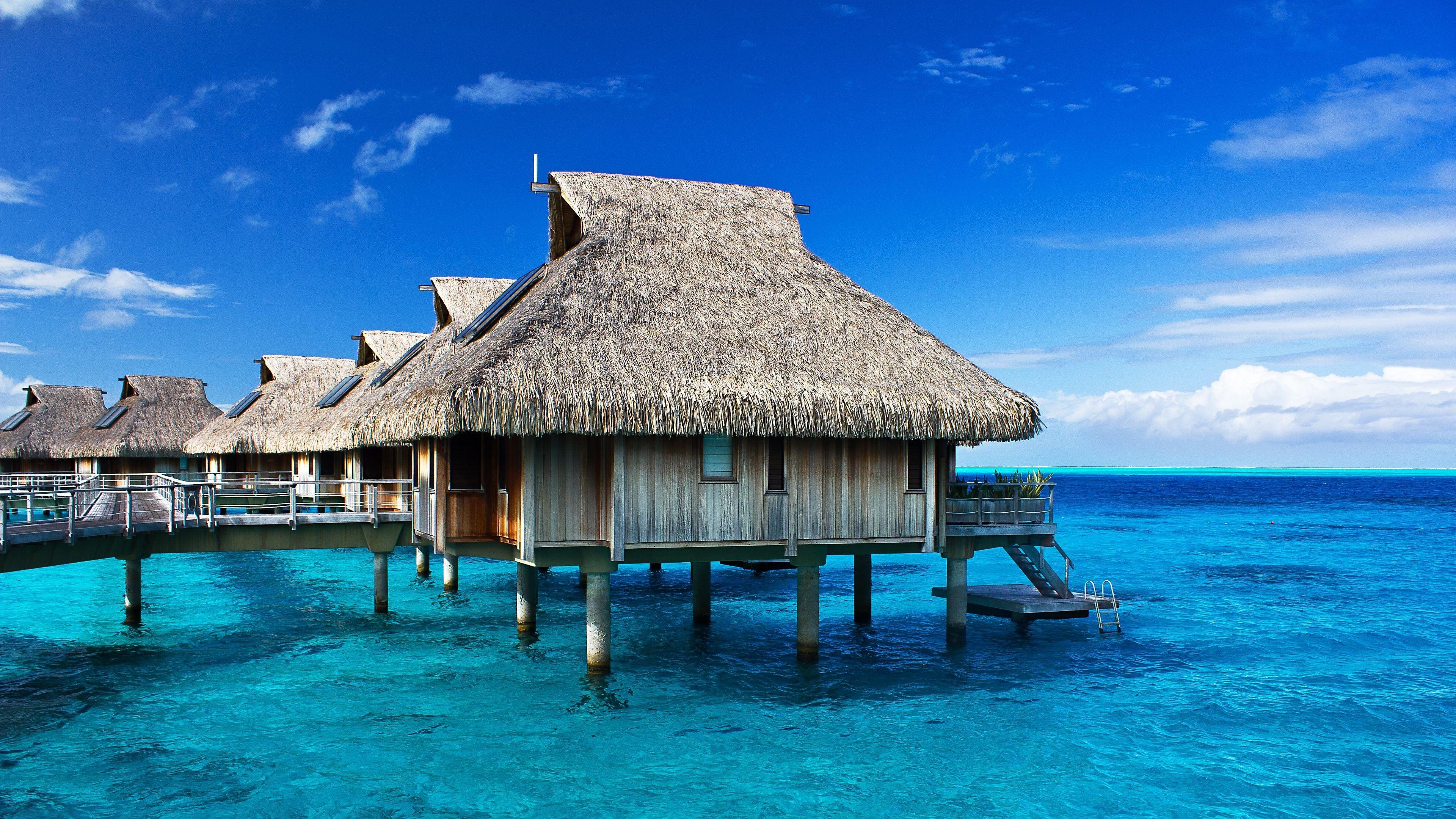 3840x2160 Hilton Bora Bora Wallpaper .