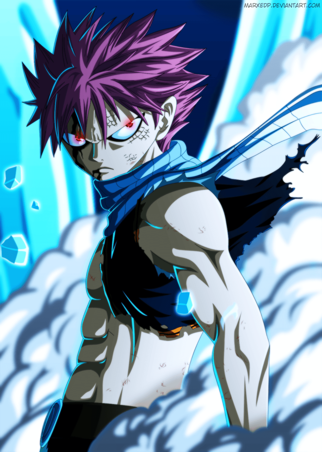 Wallpaper blood, fight, dragon, God, Fairy Tail, Natsu, dragon slayer,  mahou for mobile and desktop, section сёнэн, resolution 2000x1811 - download