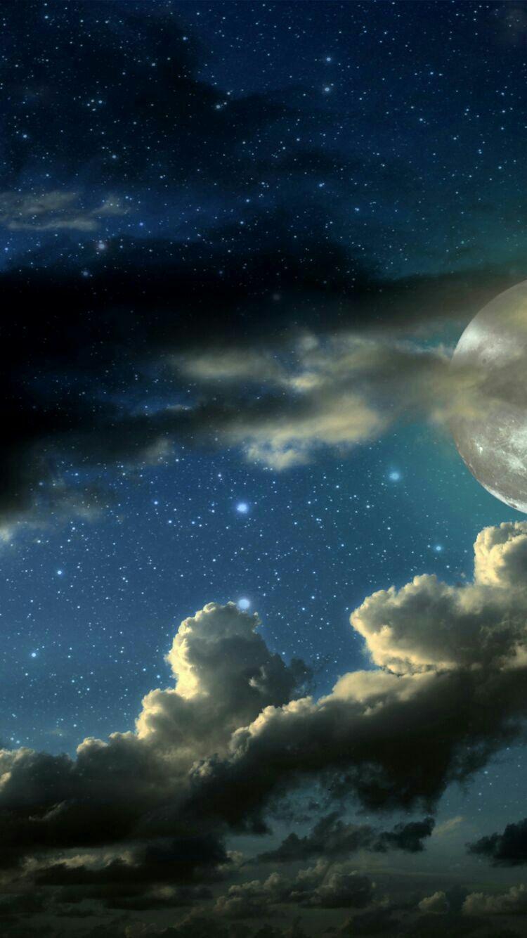 750x1334 clouds, sky, stars. Beautiful sky, Clouds, Sky