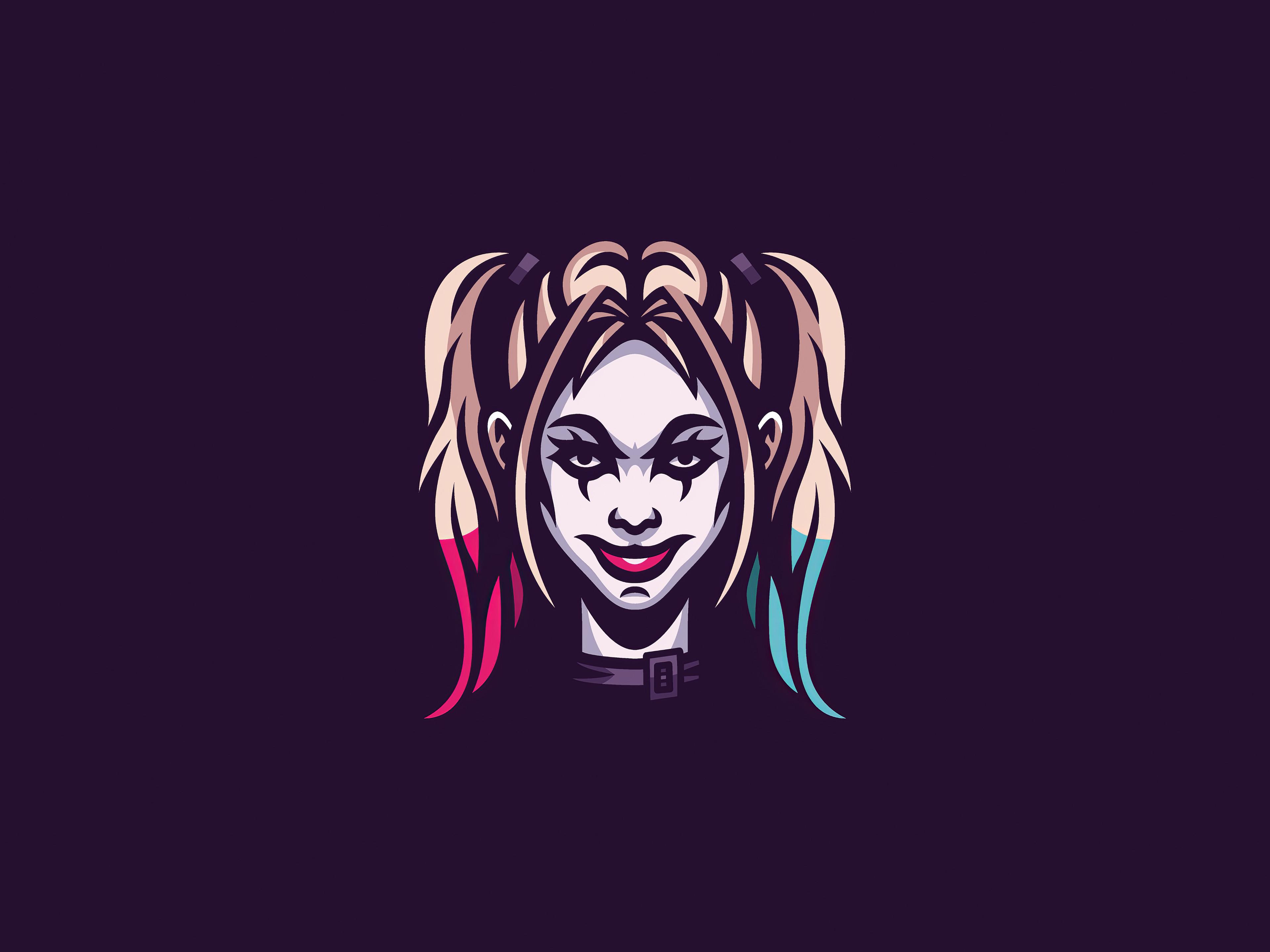 3840x2880 4k Harley Quinn Minimal Art 1366x768 Resolution Wallpaper, HD Superheroes 4K Wallpaper, Image, Photo and Background