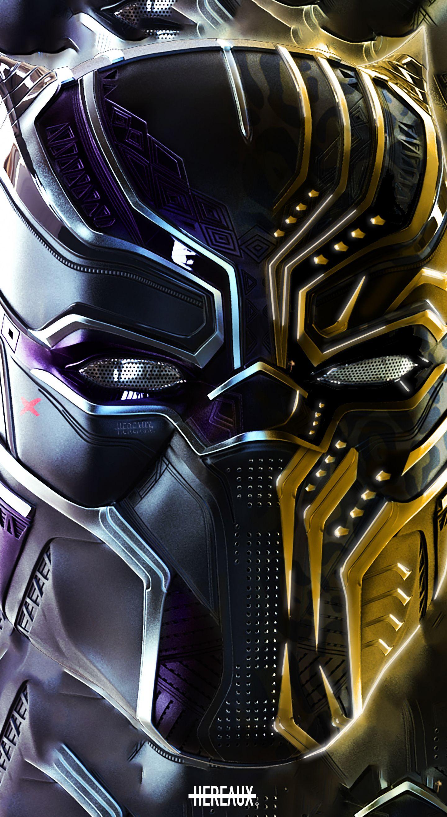 1440x2630 Download Face Off, Masks, Black Panther, Erik Killmonger, Art Wallpaper, 1440x Samsung Galaxy Note 8