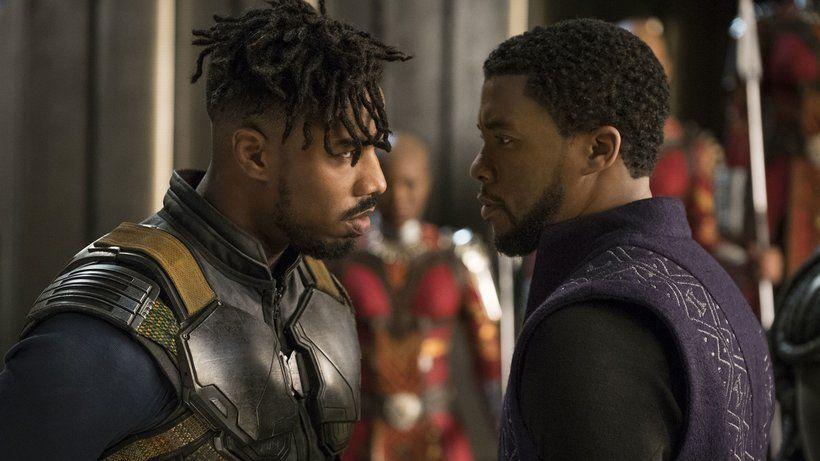 820x461 Black Panther Movie Erik Killmonger Tchalla Michael B Jordan Chadwick Boseman HD