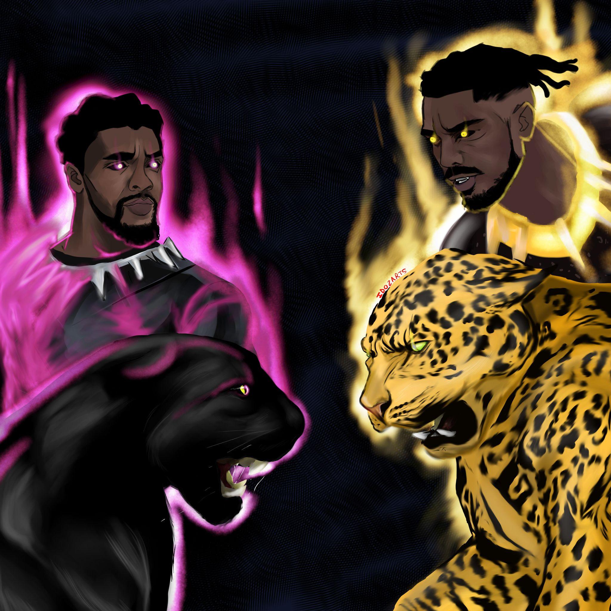 2048x2048 Black Panther Vs Erik Killmonger iPad Air HD 4k Wallpaper, Image, Background, Photo and Picture