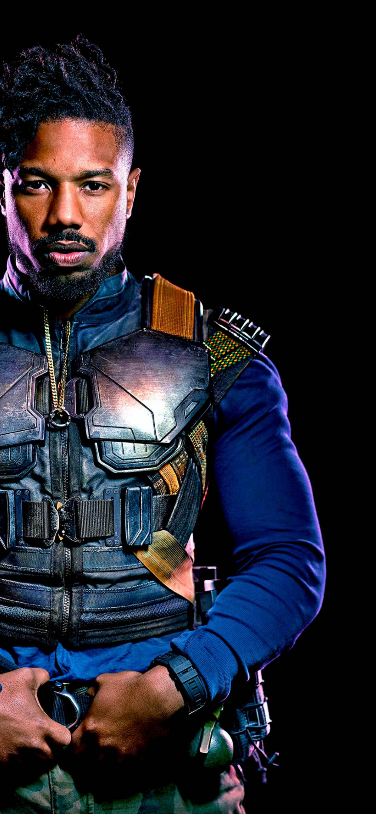 1242x2688 Michael B Jordan As Erik Killmonger In Black Panther 2018 iPhone XS MAX Wallpaper, HD Movies 4K Wallpaper, Image, Photo and Background