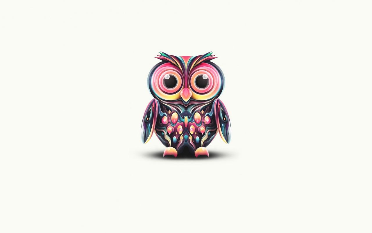 1280x804 Psychedelic Owl wallpaper. Psychedelic Owl