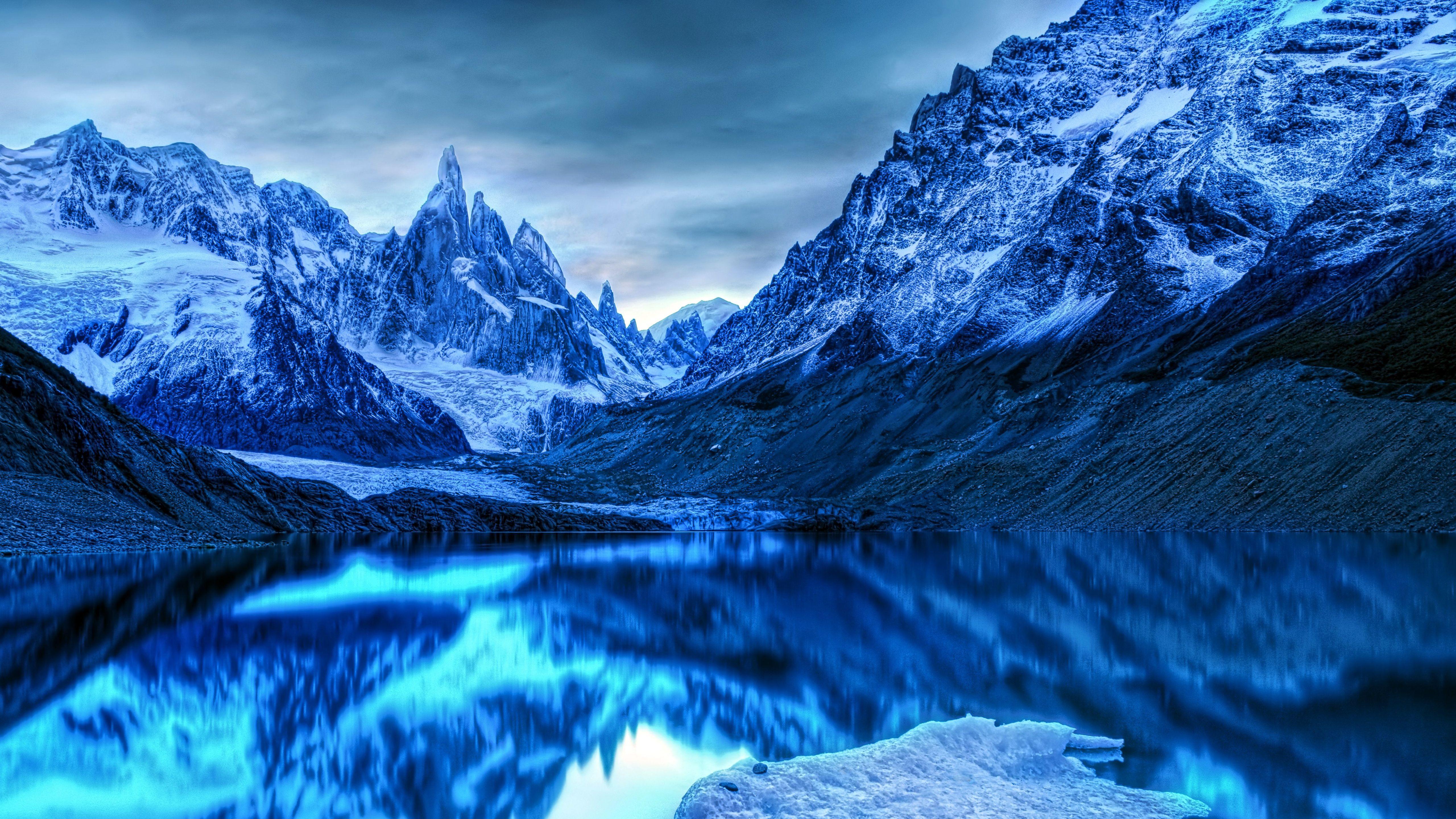 5120x2880 Antarctica Winter Mountains 4K 5K Wallpaper