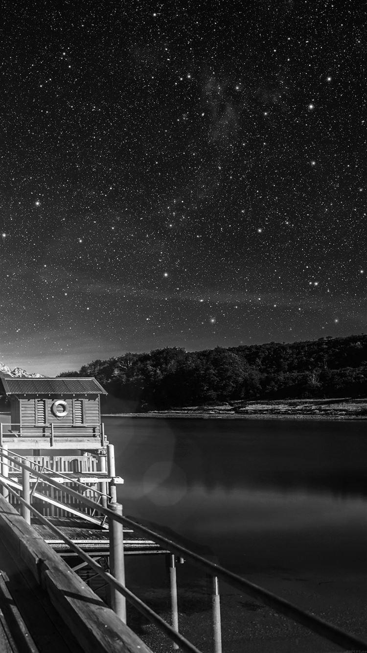 750x1334 Star Shiny Lake Dark Sky Space Boat Flare iPhone 8 Wallpaper Free Download
