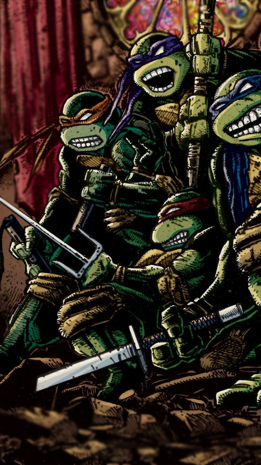 1080x1920 Wallpaper Teenage Mutant Ninja Turtles, classic anime, art picture 2880x1800 HD Picture, Image